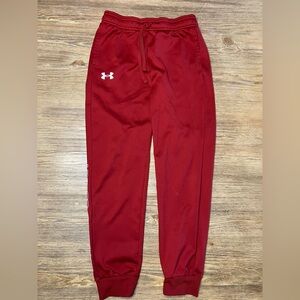 Under Armour. Red. YM. Joggers.